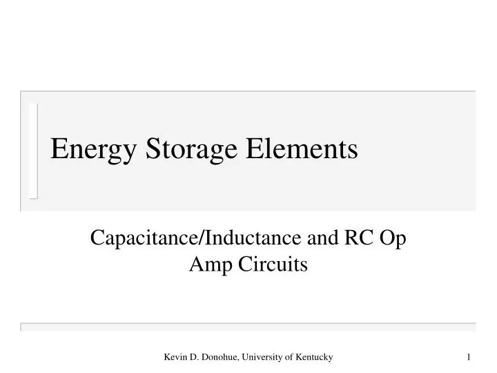 energy storage elements