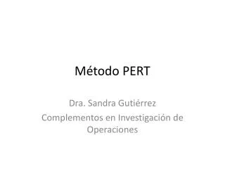 m todo pert