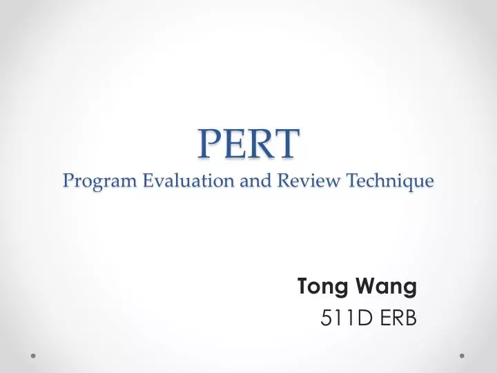 pert program evaluation and review technique