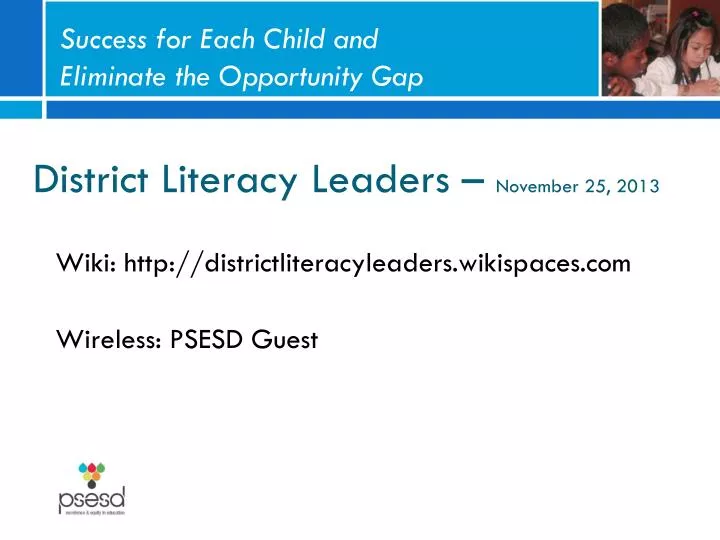 district literacy leaders november 25 2013