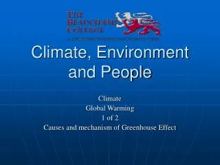 climate environment and people