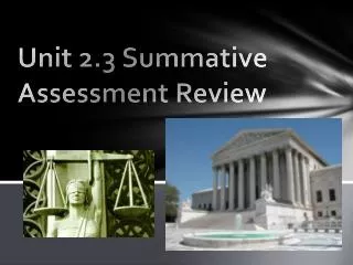 Unit 2.3 Summative Assessment Review