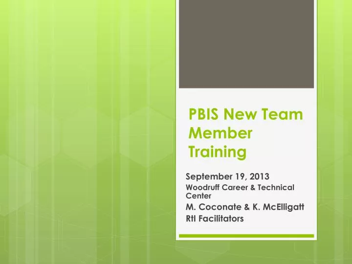 pbis new team member training