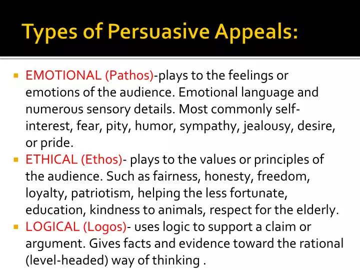 What Are The 3 Types Of Persuasive Appeals