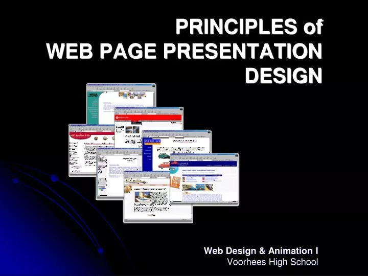 principles of web page presentation design