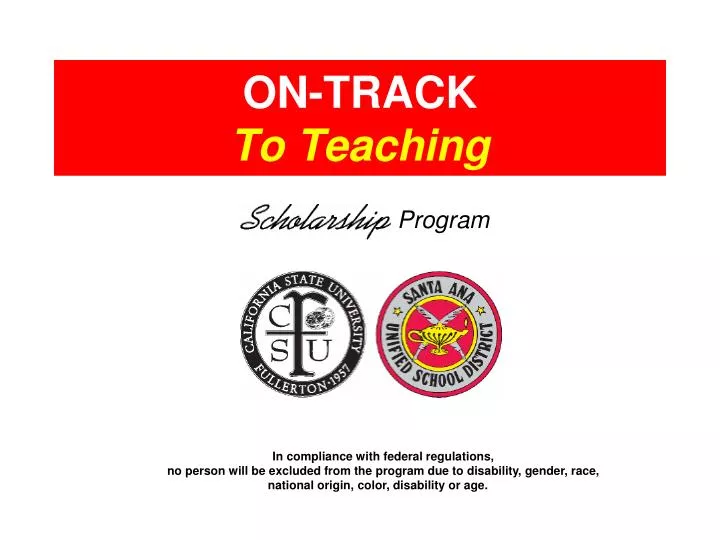 on track to teaching