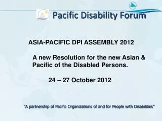 Pacific Disability Forum