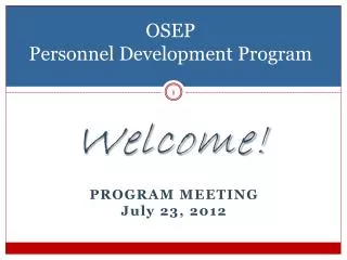 OSEP Personnel Development Program