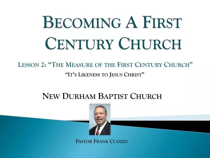 becoming a first century church
