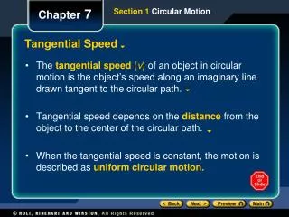 Tangential Speed