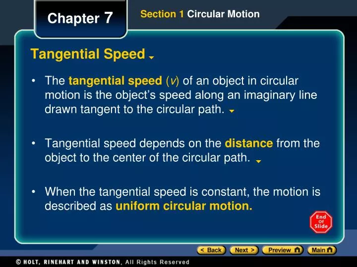tangential speed