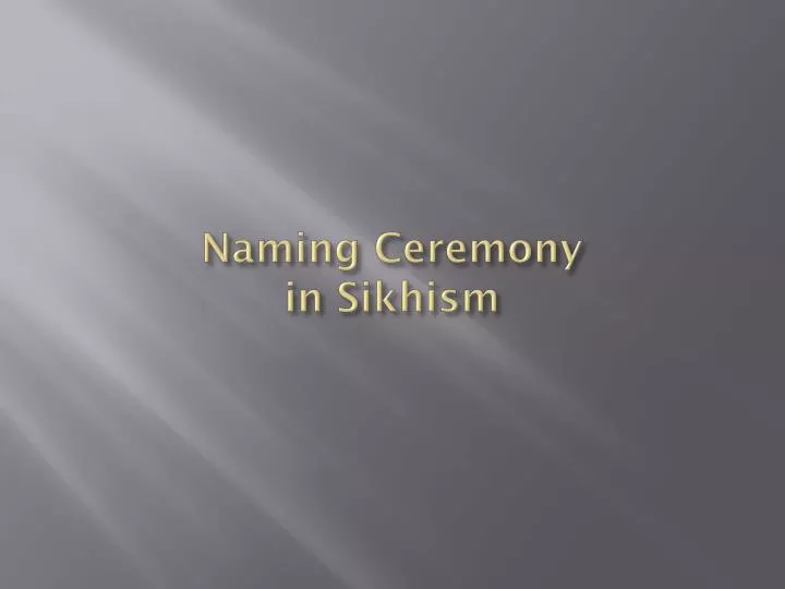 naming ceremony in sikhism