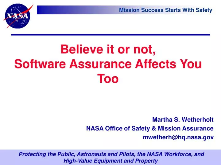 believe it or not software assurance affects you too