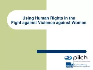 Using Human Rights in the Fight against Violence against Women
