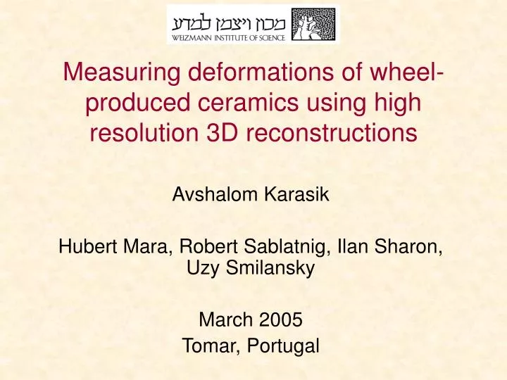 measuring deformations of wheel produced ceramics using high resolution 3d reconstructions