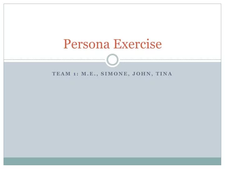 persona exercise