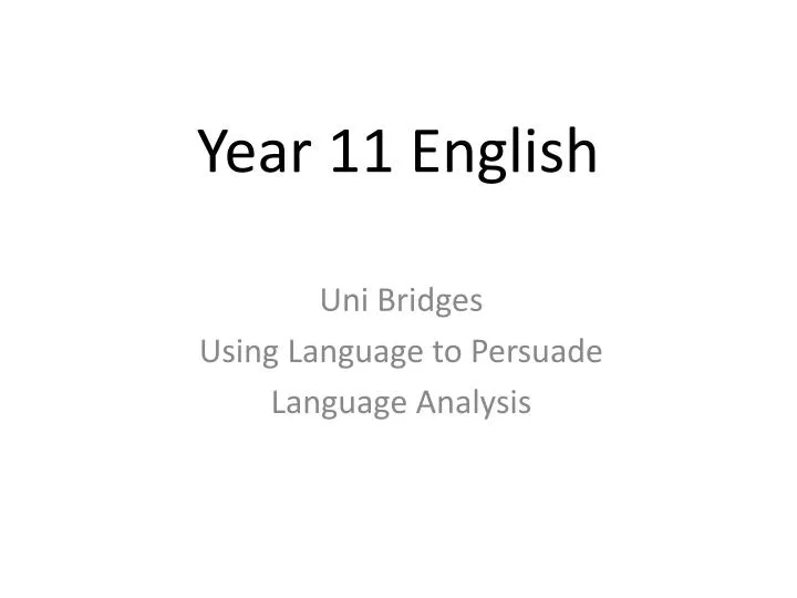 year 11 english