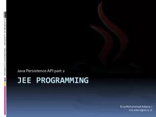 JEE Programming