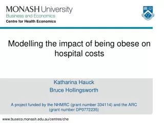 Modelling the impact of being obese on hospital costs