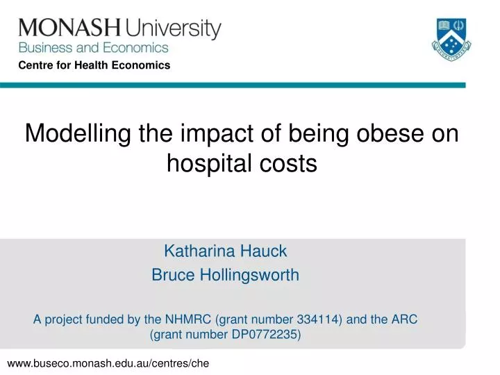 modelling the impact of being obese on hospital costs