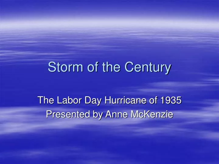 storm of the century