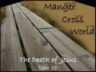 The Death of Jesus Luke 23