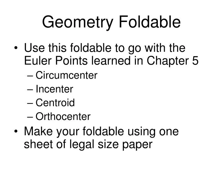 geometry foldable