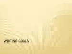 Enhancing Writing Skills: Setting Personal Goals - slide 1