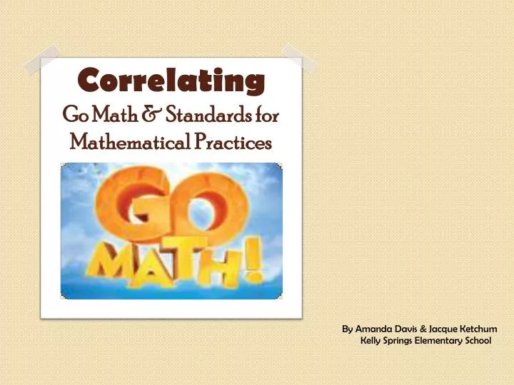 correlating go math standards for mathematical practices