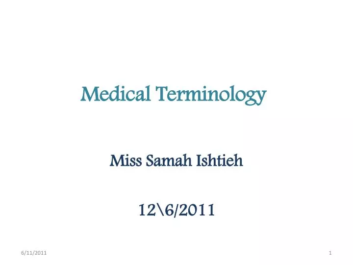 medical terminology