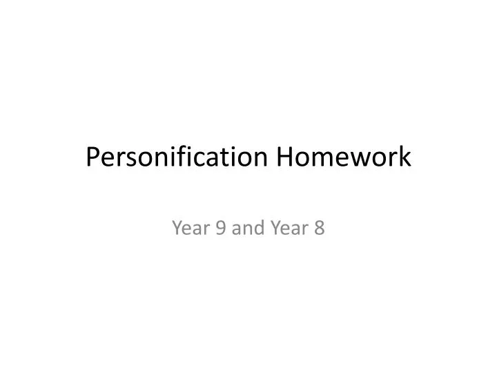personification homework