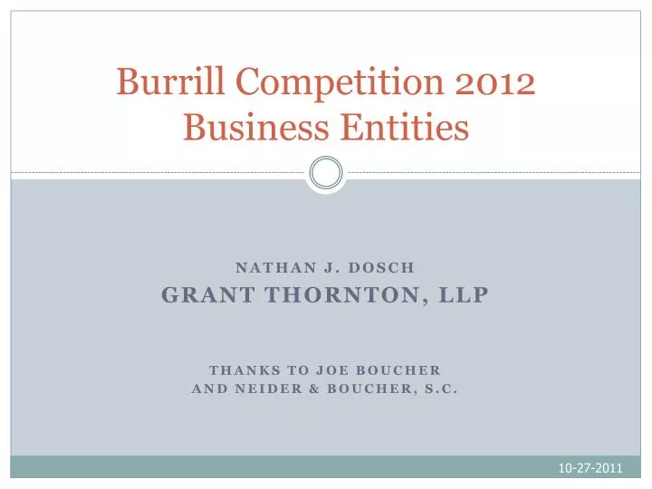 burrill competition 2012 business entities