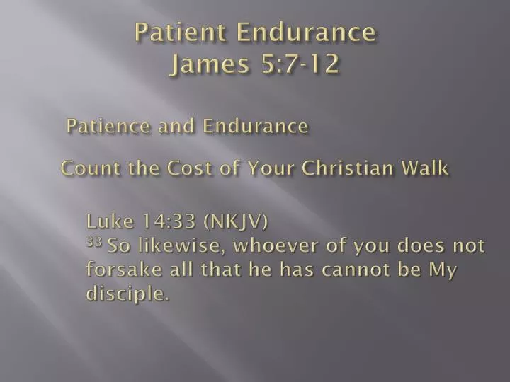 patient endurance james 5 7 12