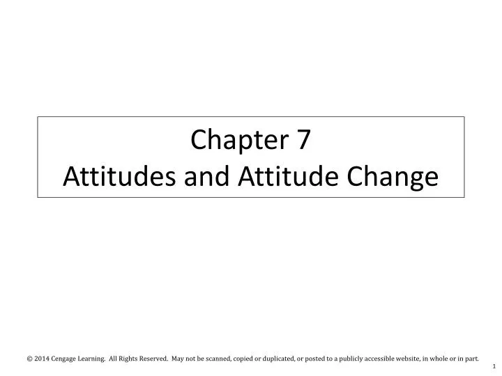 chapter 7 attitudes and attitude change