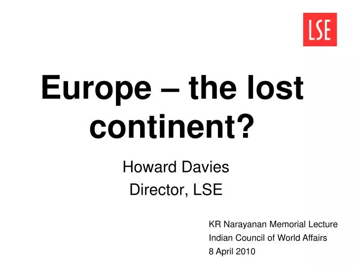europe the lost continent