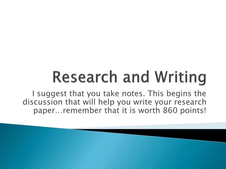 research and writing