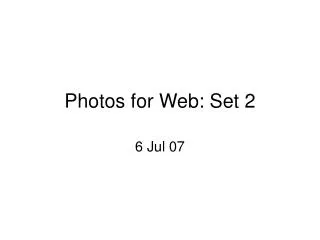 Photos for Web: Set 2