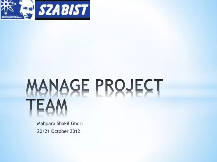 manage project team