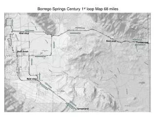 Borrego Springs Century 1 st loop Map 68 miles