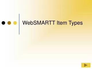 WebSMARTT Item Types
