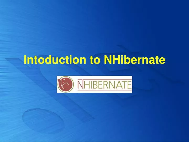 intoduction to nhibernate