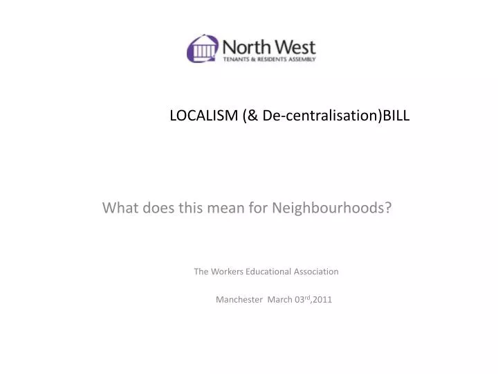 localism de centralisation bill