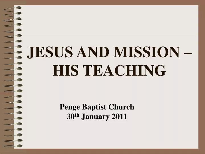 jesus and mission his teaching