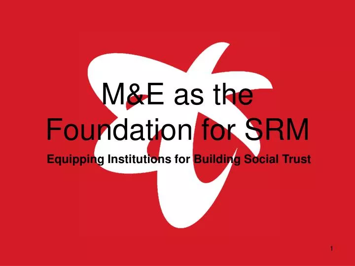 m e as the foundation for srm