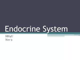 Endocrine System