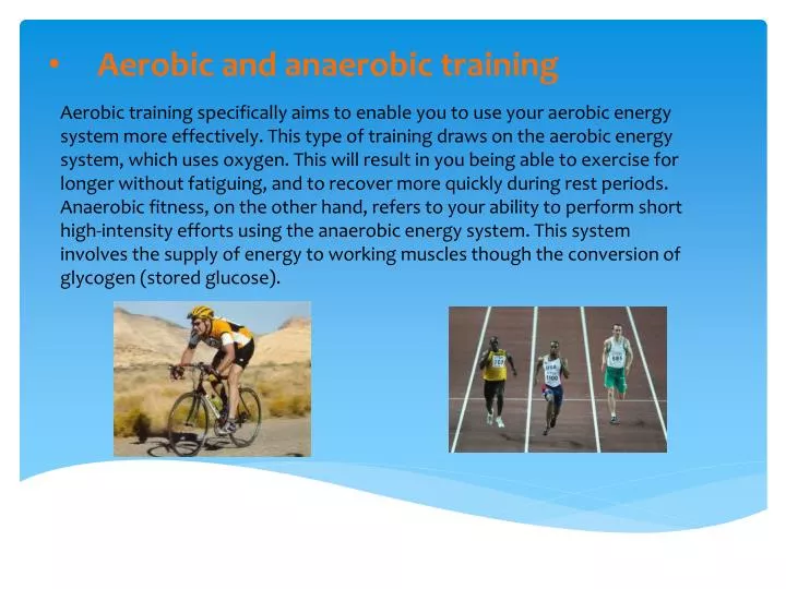 aerobic and anaerobic training
