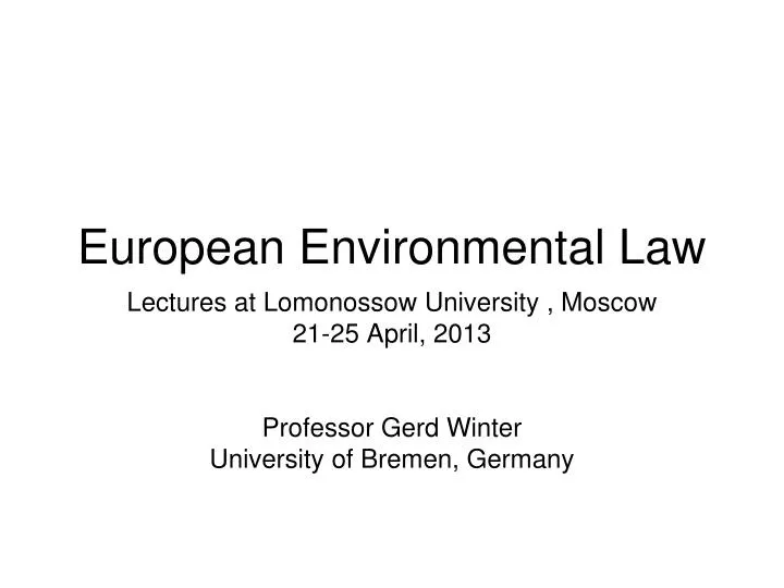 european environmental law