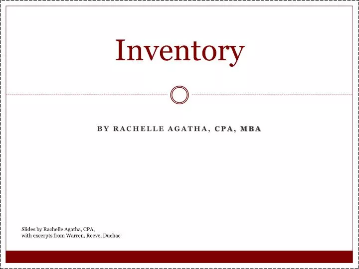 inventory