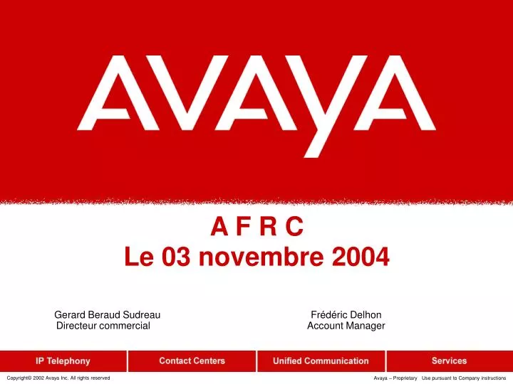 a f r c le 03 novembre 2004