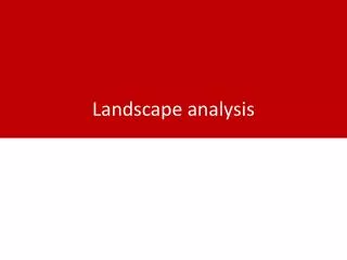 Landscape analysis